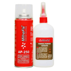 MitreFix Fast Adhesive Spray Set Cyanoacrylate Activator 250Gr+400Ml